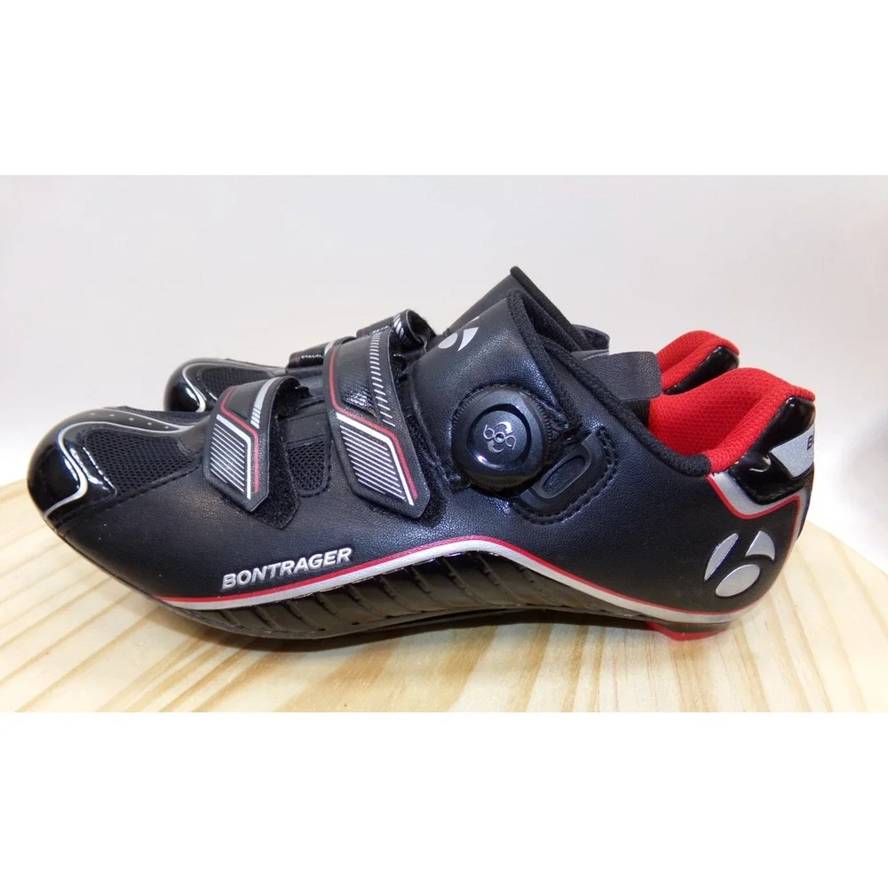 Bontrager Mens Cycling Shoes Circuit Black BOA System Black Red Size US 8 EU‎ 41